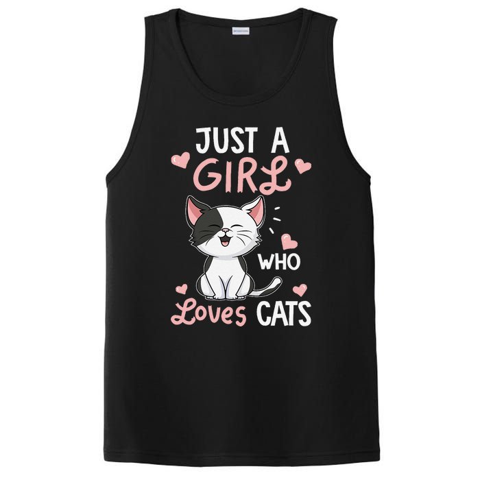 Just A Girl Who Loves Cats Cute Cat Lover Gifts PosiCharge Competitor Tank