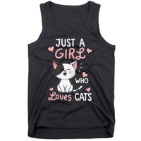 Just A Girl Who Loves Cats Cute Cat Lover Gifts Tank Top