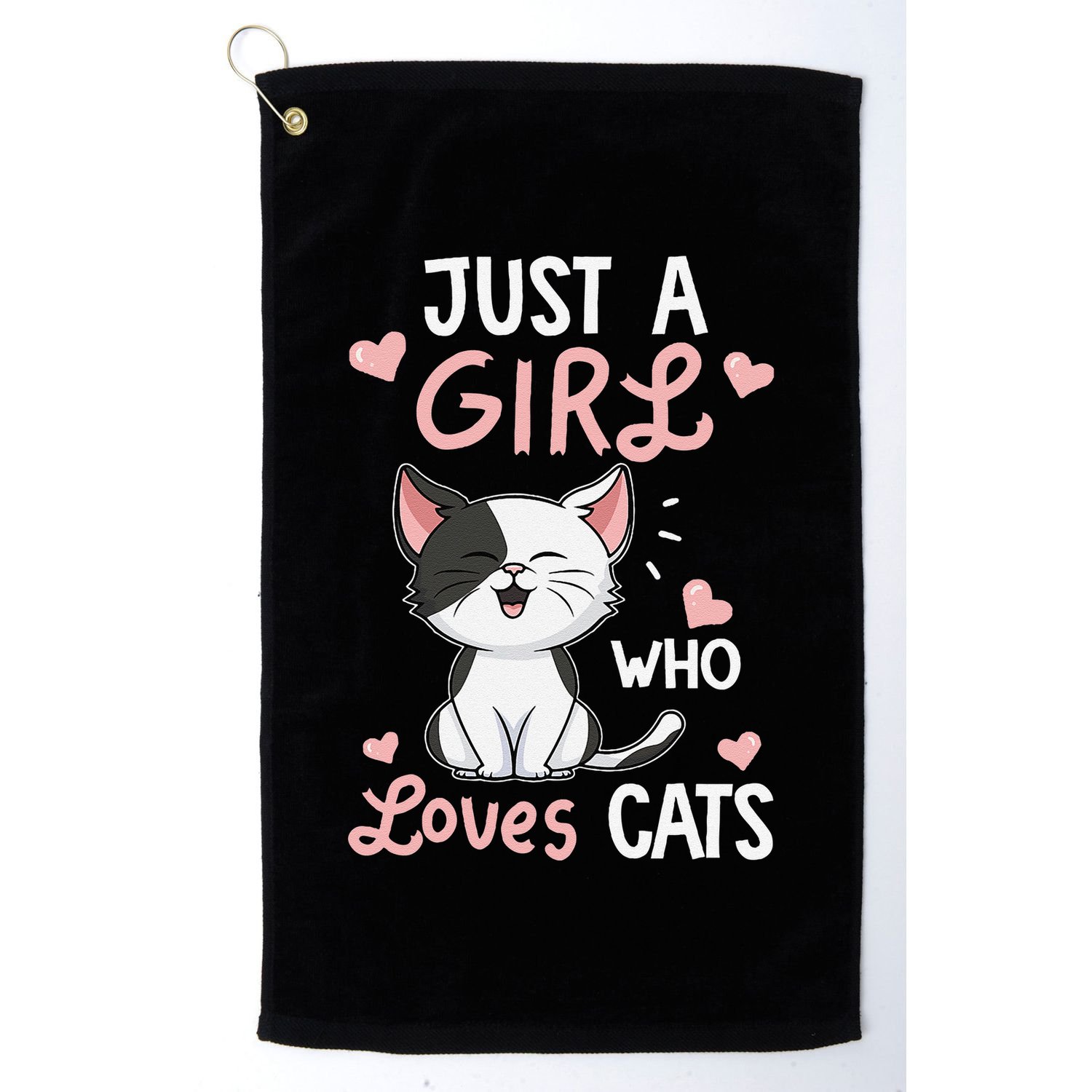Just A Girl Who Loves Cats Cute Cat Lover Gifts Golf Towel