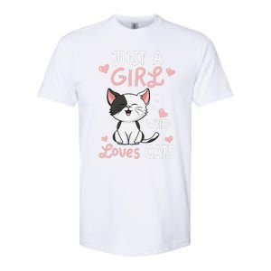 Just A Girl Who Loves Cats Cute Cat Lover Gifts Softstyle CVC T-Shirt