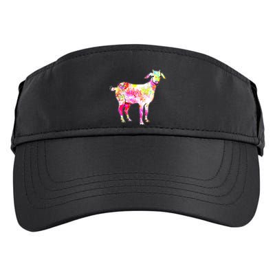 Just A Girl Who Loves Goats Wo Farmer Cute Goat Adult Drive Performance Visor