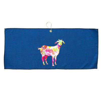 Just A Girl Who Loves Goats Wo Farmer Cute Goat Large Microfiber Waffle Golf Towel