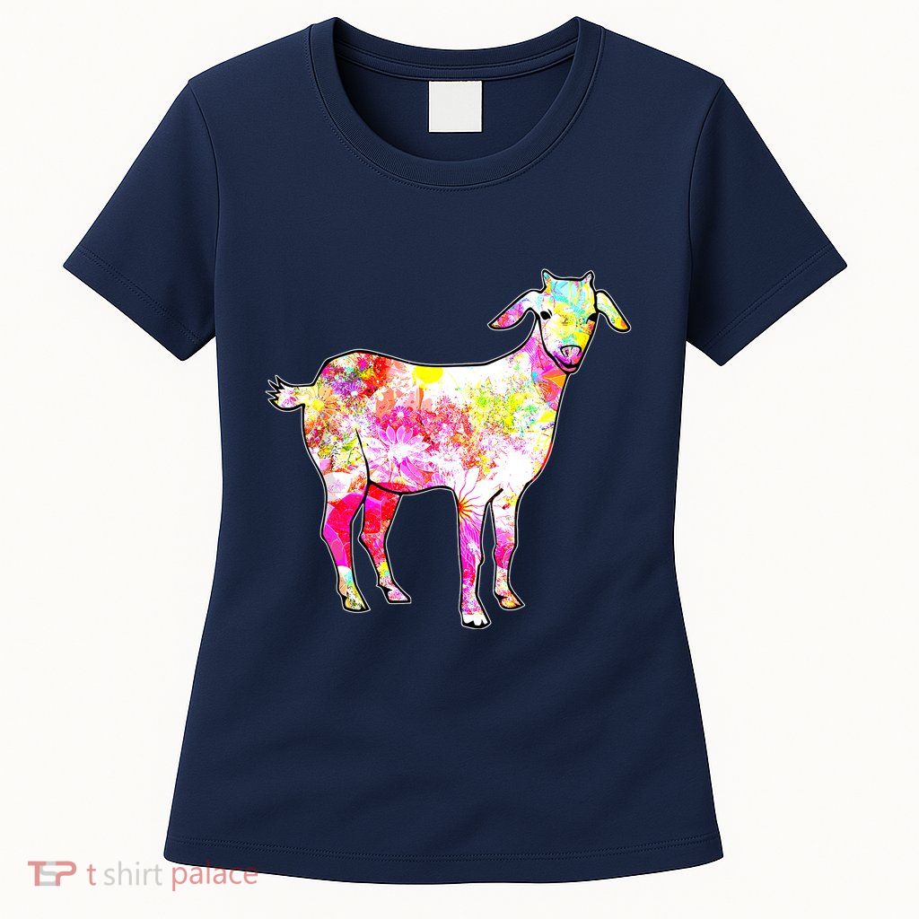 Just A Girl Who Loves Goats Wo Farmer Cute Goat Womens T-Shirt