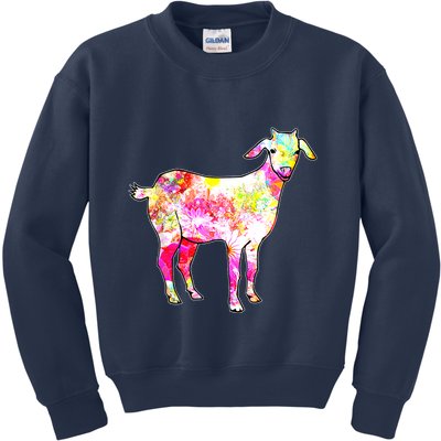 Just A Girl Who Loves Goats Wo Farmer Cute Goat Kids Sweatshirt