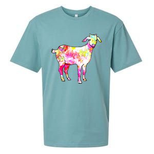 Just A Girl Who Loves Goats Wo Farmer Cute Goat Sueded Cloud Jersey T-Shirt