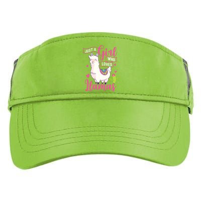 Just A Girl Who Loves Llamas Zookeeper Nature Animal Lover Adult Drive Performance Visor