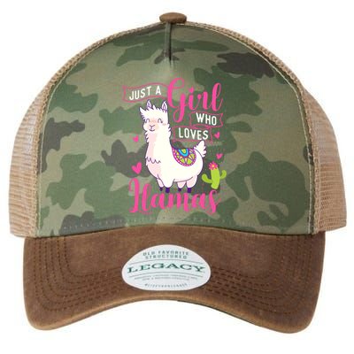 Just A Girl Who Loves Llamas Zookeeper Nature Animal Lover Legacy Tie Dye Trucker Hat