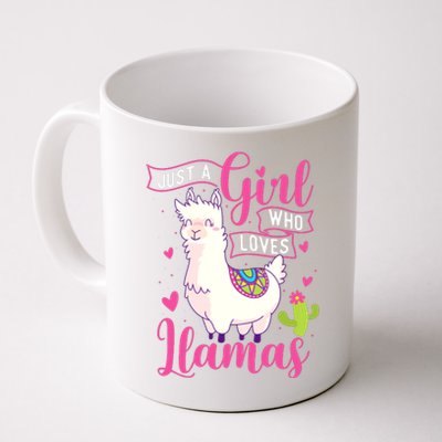 Just A Girl Who Loves Llamas Zookeeper Nature Animal Lover Coffee Mug