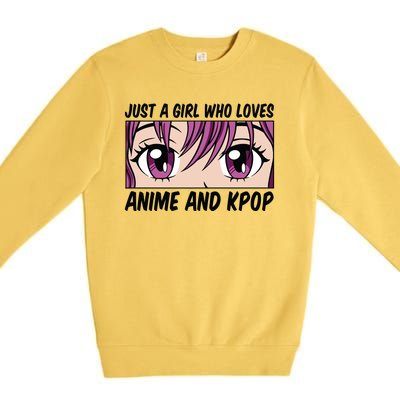 Just A Girl Who Loves Anime And Kpop Premium Crewneck Sweatshirt