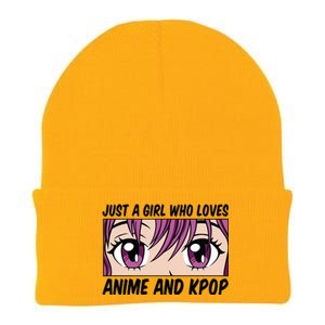 Just A Girl Who Loves Anime And Kpop Knit Cap Winter Beanie