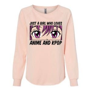 Just A Girl Who Loves Anime And Kpop Womens California Wash Sweatshirt