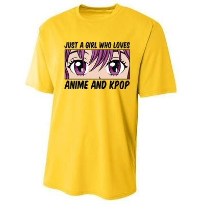 Just A Girl Who Loves Anime And Kpop Performance Sprint T-Shirt