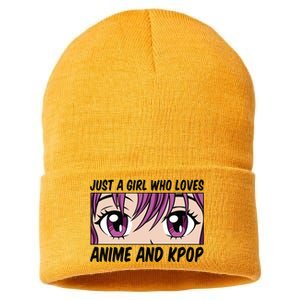 Just A Girl Who Loves Anime And Kpop Sustainable Knit Beanie