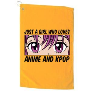 Just A Girl Who Loves Anime And Kpop Platinum Collection Golf Towel