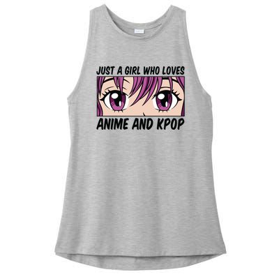 Just A Girl Who Loves Anime And Kpop Ladies PosiCharge Tri-Blend Wicking Tank