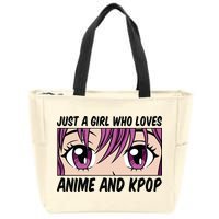 Just A Girl Who Loves Anime And Kpop Zip Tote Bag