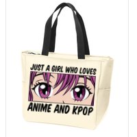 Just A Girl Who Loves Anime And Kpop Zip Tote Bag