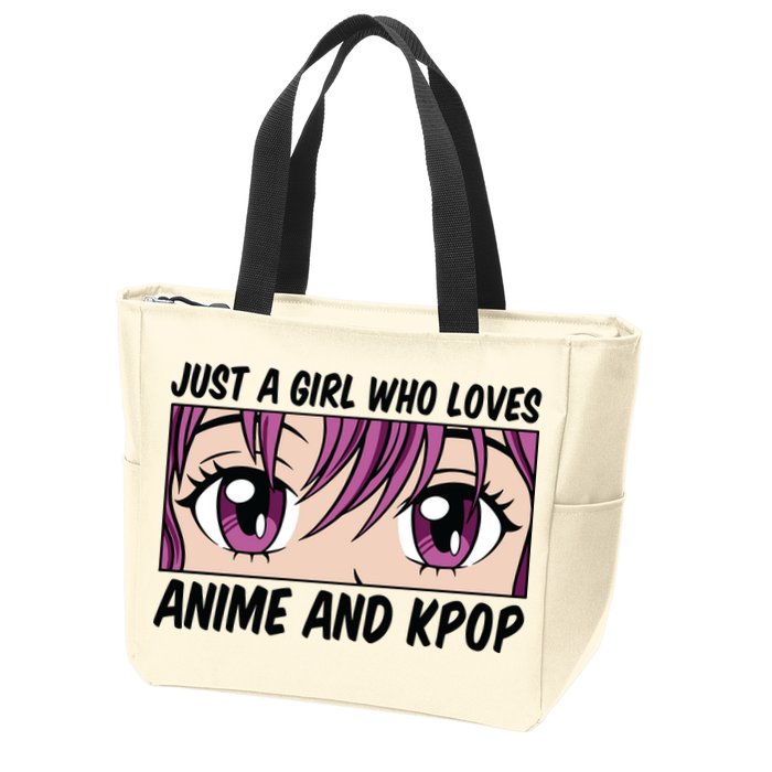 Just A Girl Who Loves Anime And Kpop Zip Tote Bag