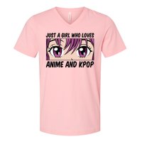 Just A Girl Who Loves Anime And Kpop V-Neck T-Shirt