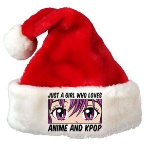 Just A Girl Who Loves Anime And Kpop Premium Christmas Santa Hat