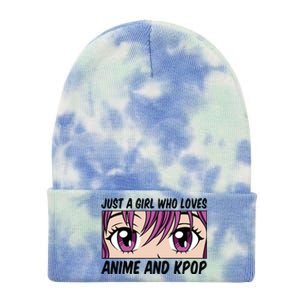 Just A Girl Who Loves Anime And Kpop Tie Dye 12in Knit Beanie