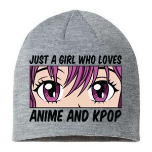 Just A Girl Who Loves Anime And Kpop Sustainable Beanie