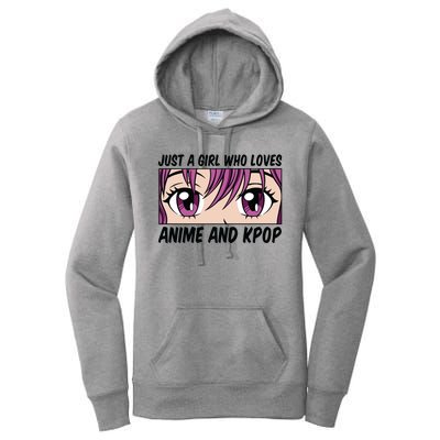 Just A Girl Who Loves Anime And Kpop Women's Pullover Hoodie