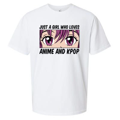 Just A Girl Who Loves Anime And Kpop Sueded Cloud Jersey T-Shirt