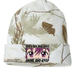 Just A Girl Who Loves Anime And Kpop Kati Licensed 12" Camo Beanie