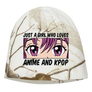 Just A Girl Who Loves Anime And Kpop Kati - Camo Knit Beanie