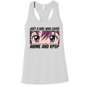 Just A Girl Who Loves Anime And Kpop Women's Racerback Tank