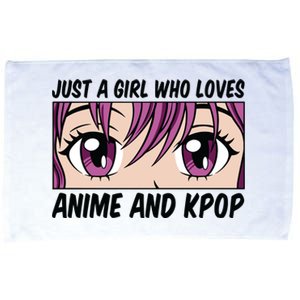 Just A Girl Who Loves Anime And Kpop Microfiber Hand Towel