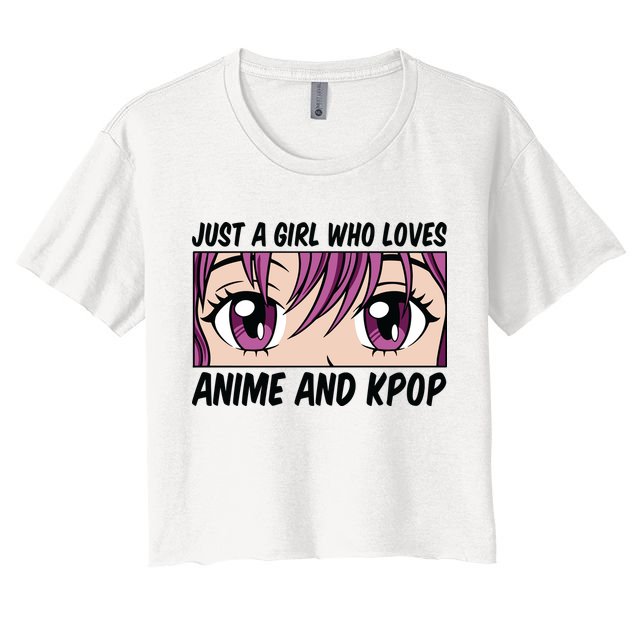 Just A Girl Who Loves Anime And Kpop Crop Top