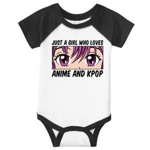 Just A Girl Who Loves Anime And Kpop Infant Baby Jersey Bodysuit