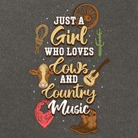 Just A Girl Who Loves Cows And Country Music Gift Cotton Canvas Backpack