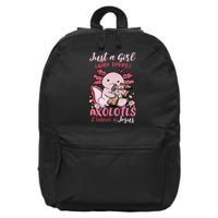 Just A Girl Who Loves Axolotl And Believes In Jesus  16 in Basic Backpack