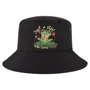 Just A Girl Who Loves FrogS Girl Frog Cool Comfort Performance Bucket Hat