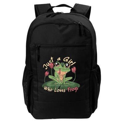Just A Girl Who Loves FrogS Girl Frog Backpack