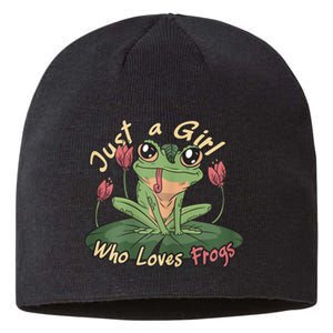 Just A Girl Who Loves FrogS Girl Frog Sustainable Beanie