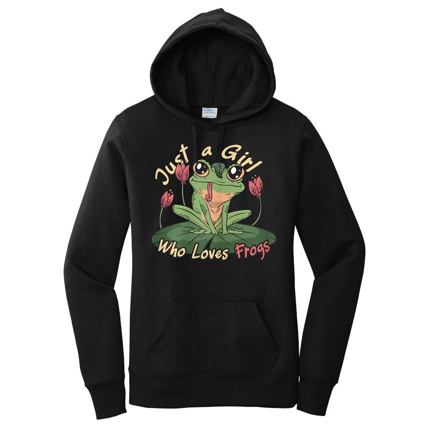 Just A Girl Who Loves FrogS Girl Frog Women's Pullover Hoodie