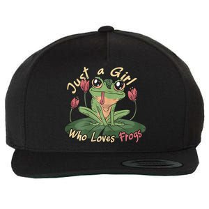 Just A Girl Who Loves FrogS Girl Frog Wool Snapback Cap