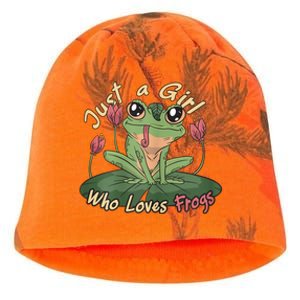 Just A Girl Who Loves FrogS Girl Frog Kati - Camo Knit Beanie