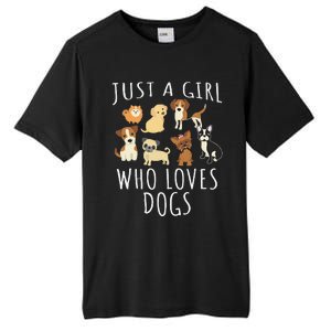 Just A Girl Who Loves Dogs Funny Puppy Tall Fusion ChromaSoft Performance T-Shirt