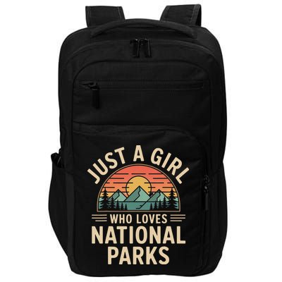 Just A Girl Who Loves National Parks Retro Nature Vintage Impact Tech Backpack