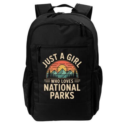 Just A Girl Who Loves National Parks Retro Nature Vintage Backpack