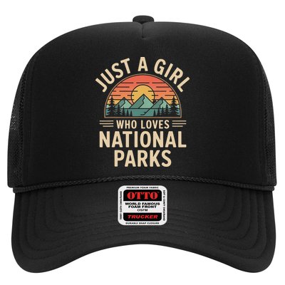 Just A Girl Who Loves National Parks Retro Nature Vintage Hat