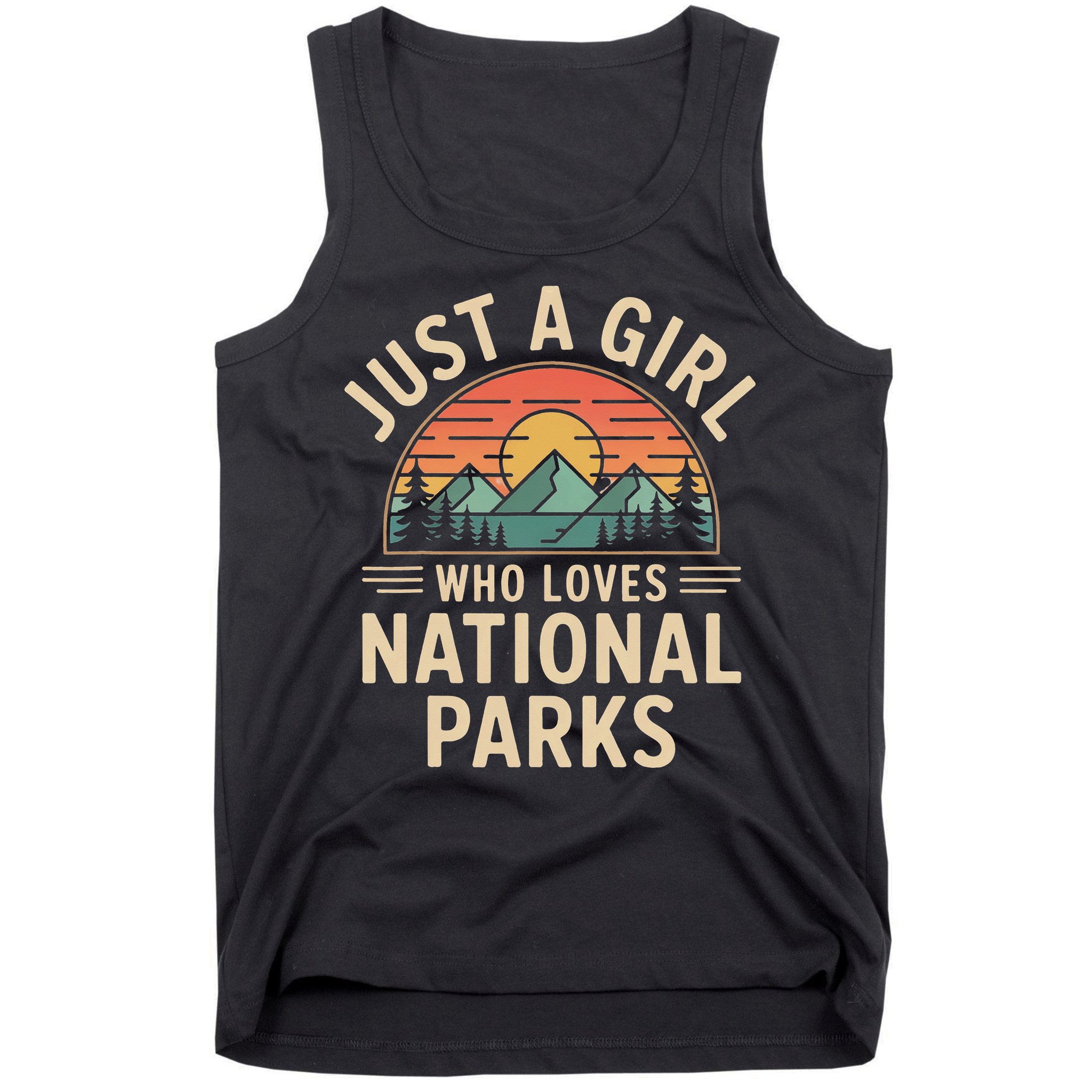 Just A Girl Who Loves National Parks Retro Nature Vintage Tank Top