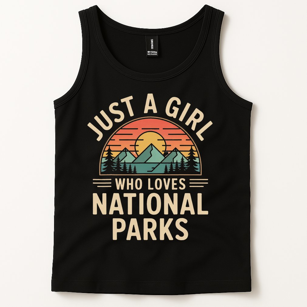 Just A Girl Who Loves National Parks Retro Nature Vintage Tank Top