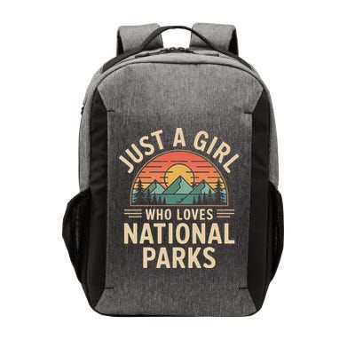 Just A Girl Who Loves National Parks Retro Nature Vintage Vector Backpack