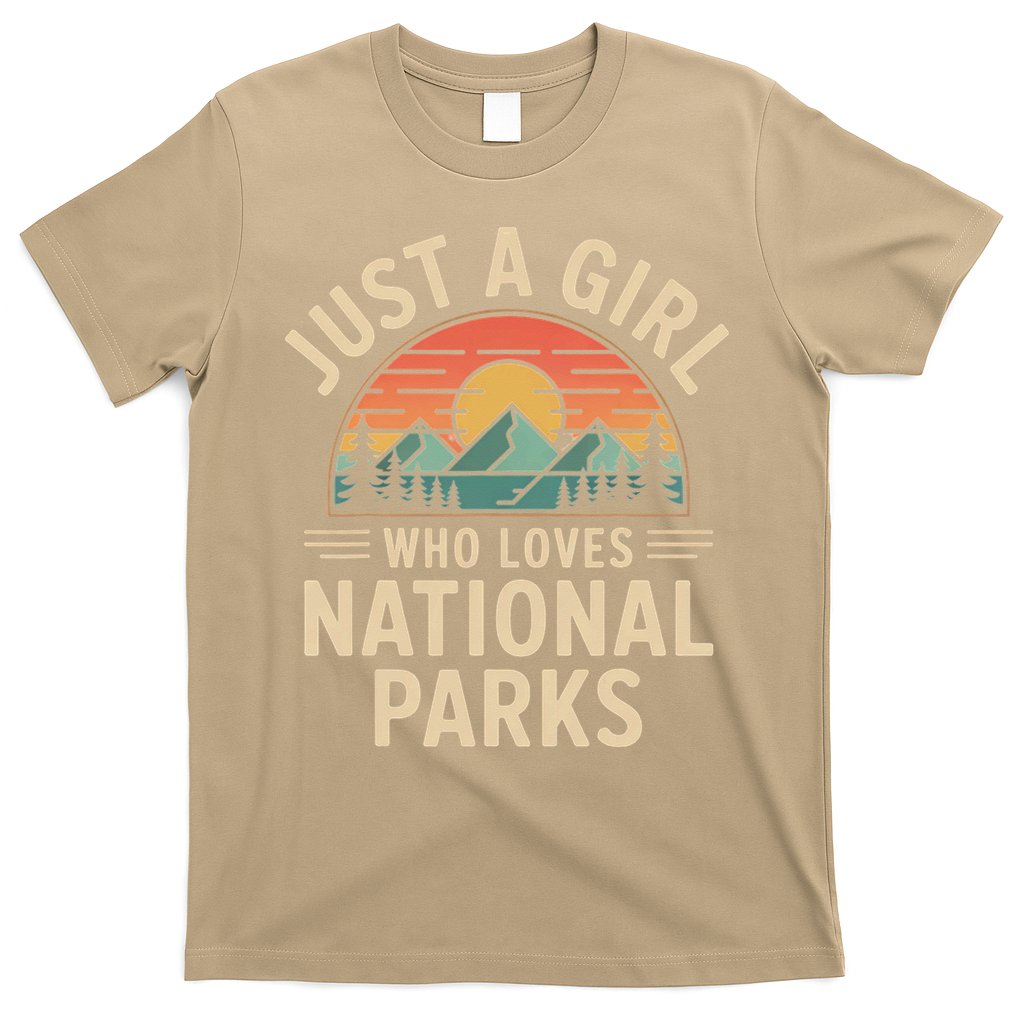 Just A Girl Who Loves National Parks Retro Nature Vintage T-Shirt
